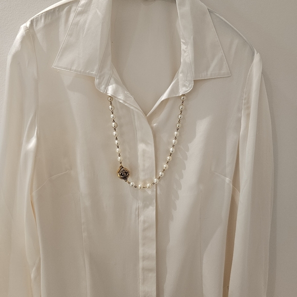 Ivory LaRedoute Silk Blouse - Picture 4 of 6
